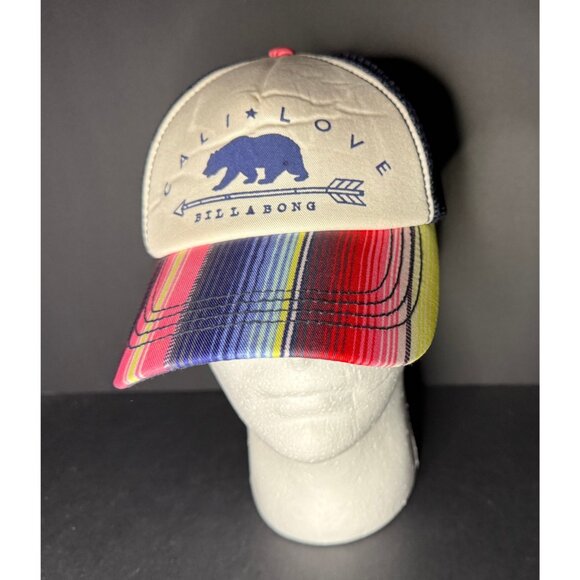Billabong Other - Billabong California Love Bear Trucker Hat Adjustable Snapback Mesh Vented